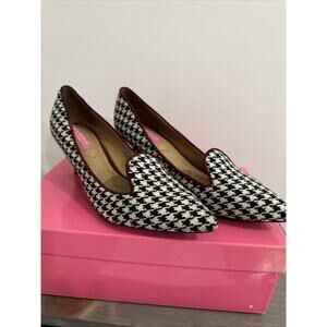 Isaac Mizrahi Joy2 Woman’s Size 6 Black/White Houndstooth Pumps W/Box EUC